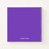 カスタマイズ可能なアイリス名かわいらし紫色のアイリスフローラ ノートブック (裏面)