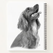 カスタマイズ可能なアイリッシュセッター ノートブック (裏面)