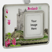 カスタマイズ可能なアイルランド旅行クリスマスのオーナメント シルバープレートフレームオーナメント (右)
