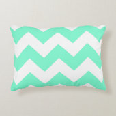 カスタマイズ可能なアクアマリンジグザグパターン アクセントクッション (正面)