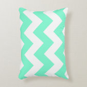 カスタマイズ可能なアクアマリンジグザグパターン アクセントクッション (正面(垂直))