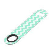 カスタマイズ可能なアクアマリンジグザグパターン スピード栓抜き (正面アングル)