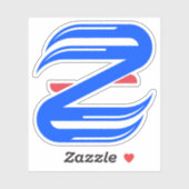 カスタマイズ可能なアスリックレターZチーム シール (シート)