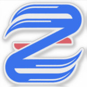 カスタマイズ可能なアスリックレターZチーム シール (正面)