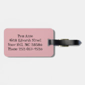 カスタマイズ可能なアトミックピンクオーギー荷物タグ ラゲッジタグ (裏面横)