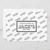 カスタマイズ可能なアナウンス赤ちゃんシャワー 招待状 (正面/裏面)