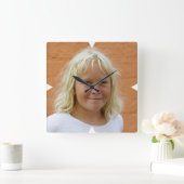 カスタマイズ可能なアナログウォールクロック スクエア壁時計 (ホーム)