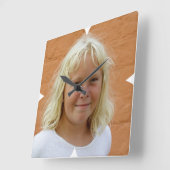 カスタマイズ可能なアナログウォールクロック スクエア壁時計 (傾斜)