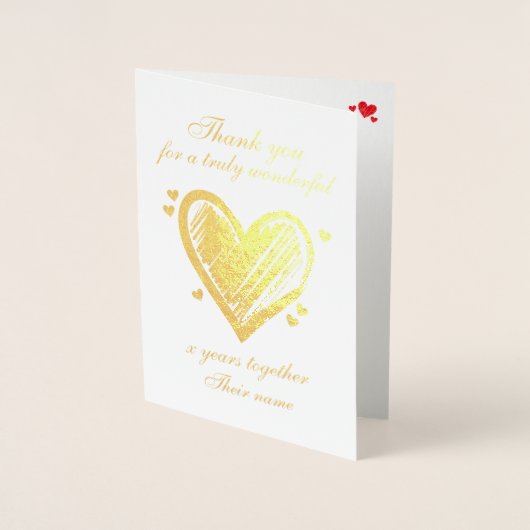 カスタマイズ可能なアニバーサリーカード 箔カード (正面)