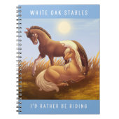 カスタマイズ可能なアパラチーズ・パロミノ馬 ノートブック (正面)