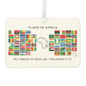 カスタマイズ可能なアフリカのフラグ聖なる書物、 経典 カーエアーフレッシュナー (裏面)