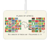 カスタマイズ可能なアフリカのフラグ聖なる書物、 経典 カーエアーフレッシュナー (正面)