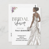 カスタマイズ可能なアフリカ系アメリカンブライドブライダルシャワー ポストカード (正面/裏面)