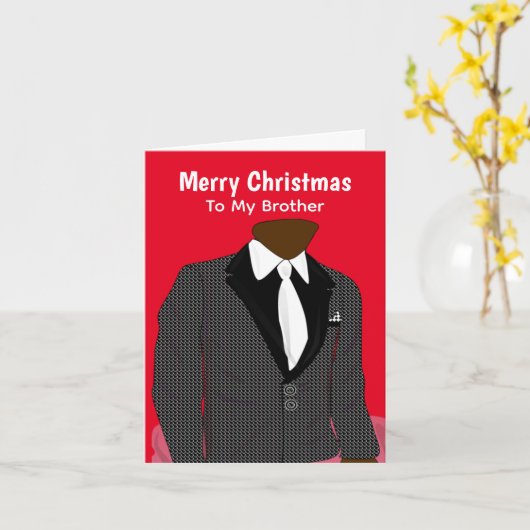 カスタマイズ可能なアフリカ系アメリカ人クリスマス カード (黄色い花)