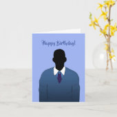 カスタマイズ可能なアフリカ系アメリカ人男性誕生日 カード (黄色い花)