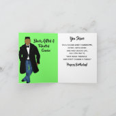 カスタマイズ可能なアフリカ系アメリカ人男性誕生日 カード (内部)