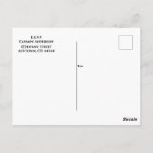 カスタマイズ可能なアフリカ系アメリカ人花嫁のブライズシャワー ポストカード (裏面)