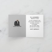 カスタマイズ可能なアフロ・アメリカ義兄のスーツC カード (内部)