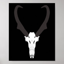 カスタマイズ可能なアメリカプロングホーンの頭蓋骨 ポスター