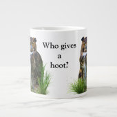 カスタマイズ可能なアメリカワシミミズク ジャンボコーヒーマグカップ (正面)