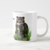 カスタマイズ可能なアメリカワシミミズク ジャンボコーヒーマグカップ (右)