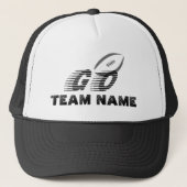 カスタマイズ可能なアメリカン・フットボールは名前を団結します行きます キャップ (正面)