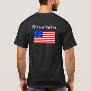 カスタマイズ可能なアメリカ国旗 ダークTシャツ Tシャツ