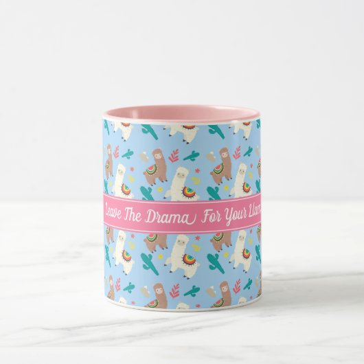 カスタマイズ可能なアルパカ/ラマ マグカップ (中央)