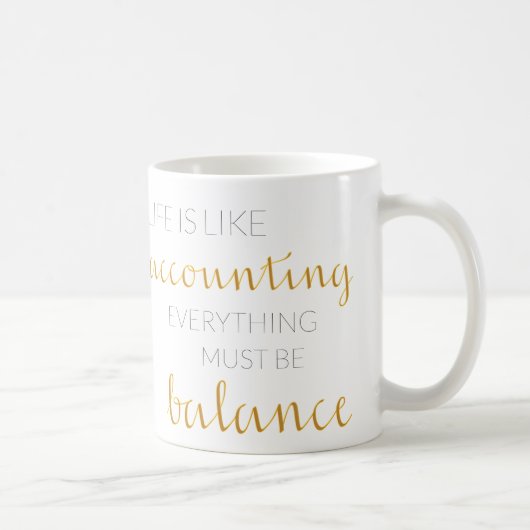 カスタマイズ可能なアルファベットの会計士のためのギフトのマグ コーヒーマグカップ (右)