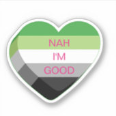 カスタマイズ可能なアロマティックアンチ – バレンティンキャンディハート シール (正面)