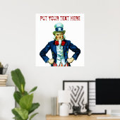 カスタマイズ可能なアンクルサム~ヴィンテージ ポスター (ホームオフィス)