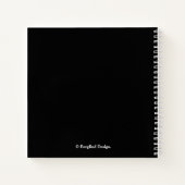 カスタマイズ可能なアンジェラ名かわいらしピンクローズフローラ ノートブック (裏面)