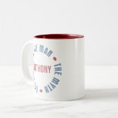 カスタマイズ可能なアンソニーの人の神話の伝説 ツートーンマグカップ (正面左)