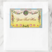 カスタマイズ可能なアンティークフランスの香料 長方形シール (バッグ)