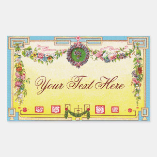 カスタマイズ可能なアンティークフランスの香料 長方形シール