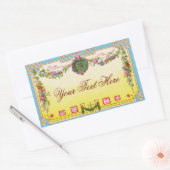 カスタマイズ可能なアンティークフランスの香料 長方形シール (封筒)