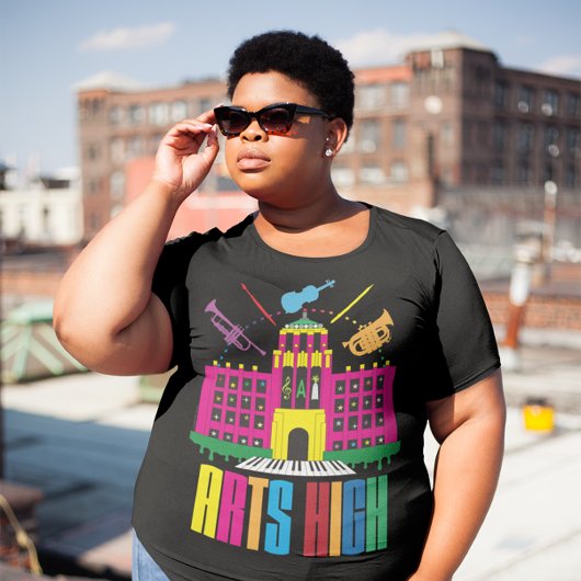 カスタマイズ可能なアーツハイスクールクリエイティブ建物 Tシャツ