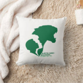 カスタマイズ可能なアーツハイスクールグリーンシルエット クッション (ブランケット)