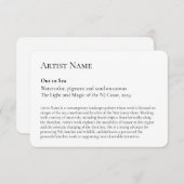 カスタマイズ可能なアートショー表示ギャラリープラカード サンキューカード (正面/裏面)