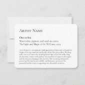 カスタマイズ可能なアートショー表示ギャラリープラカード サンキューカード (正面)