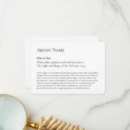 カスタマイズ可能なアートショー表示ギャラリープラカード サンキューカード