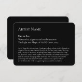 カスタマイズ可能なアートショー表示ギャラリープラカード サンキューカード (正面/裏面)