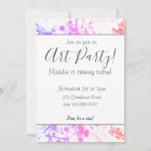 カスタマイズ可能なアートパーティの招待状 招待状 (正面)