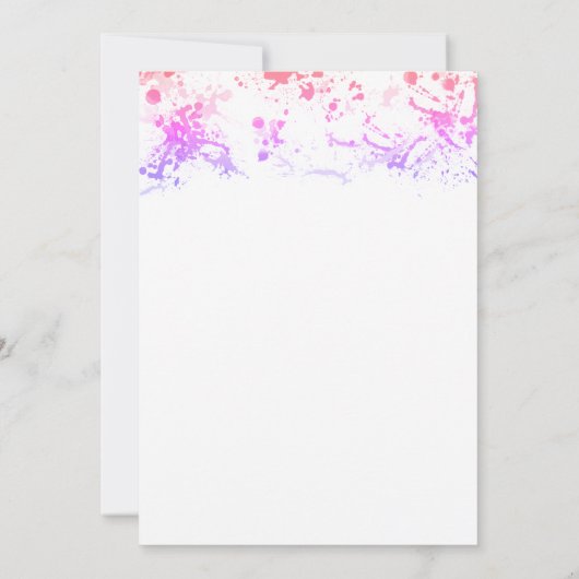 カスタマイズ可能なアートパーティの招待状 招待状 (裏面)