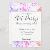 カスタマイズ可能なアートパーティの招待状 招待状 (正面/裏面)