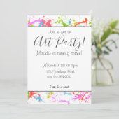 カスタマイズ可能なアートパーティの招待状 招待状 (スタンド正面)