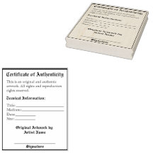 カスタマイズ可能なアートワーク認証プリント