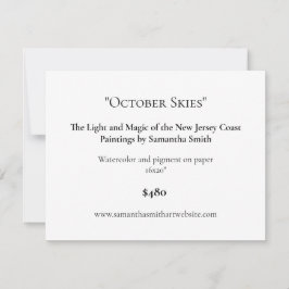 カスタマイズ可能なアート展示用カードラベル シーズンカード