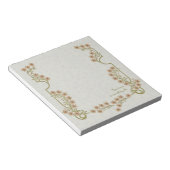 カスタマイズ可能なアールヌーボーの花枠CC0861 ノートパッド (アングル)