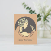 カスタマイズ可能なアールヌーボーデザイン ポストカード (スタンド正面)